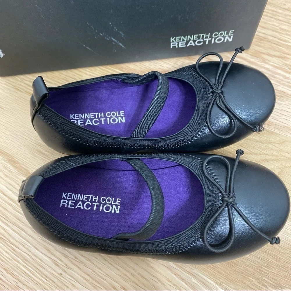 Kenneth Cole Black Ballet Flats NIB Sz 9 Toddler